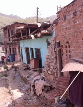 Earthquake destruction in Nuwakot district