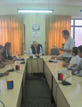 Handover of demand letter to head of constitution draft committee head Baburam Bhattarai (2)